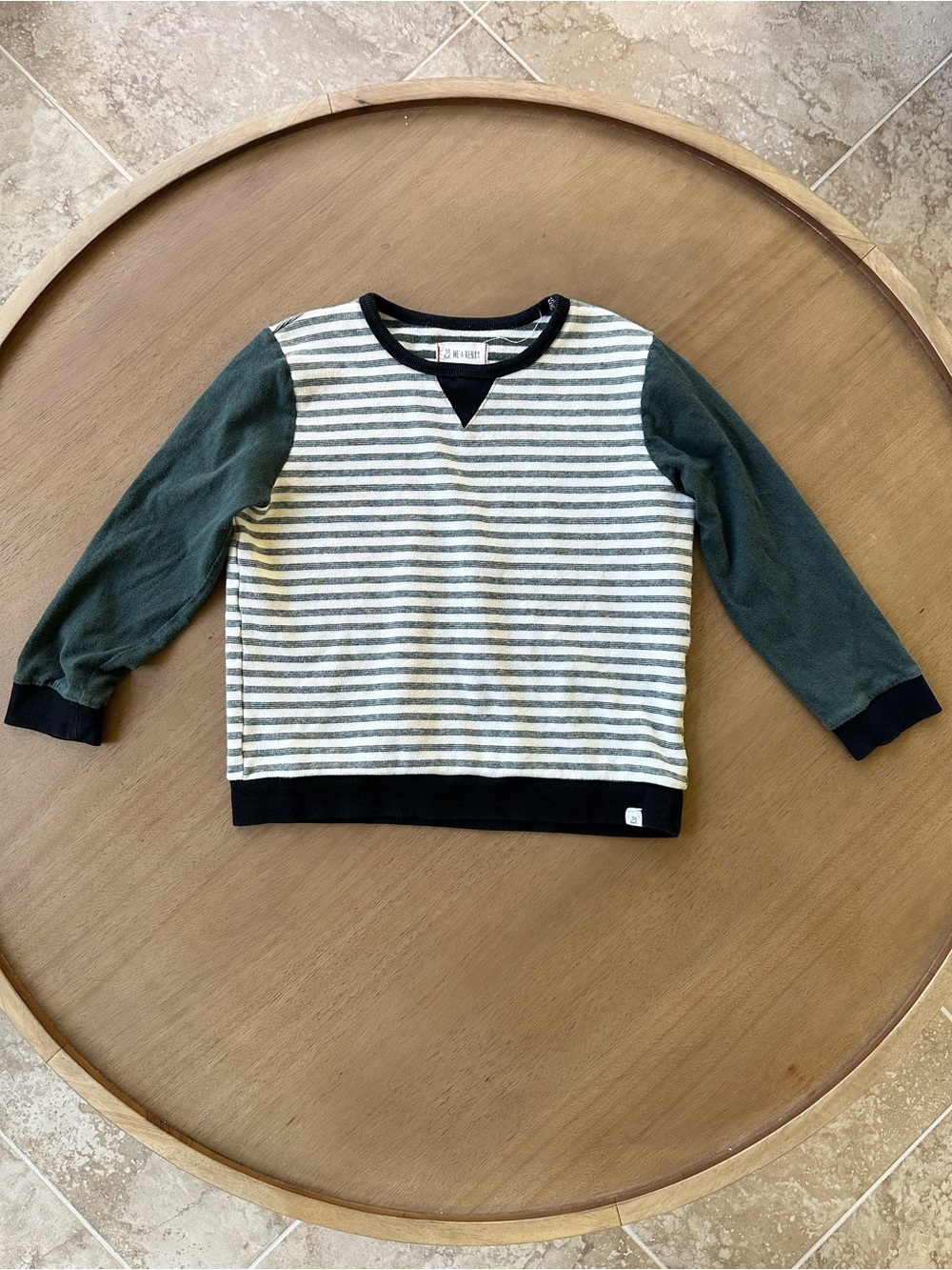 Me & Henry Kids Striped Long Sleeve Sweatshirt, Size 6/7Y